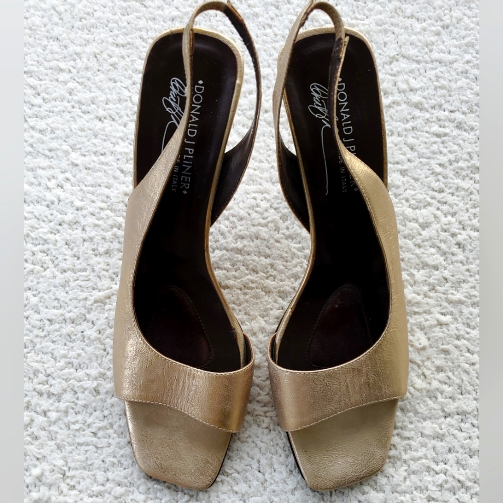 Donald J. Pliner Women's Gold Slingback Shoes